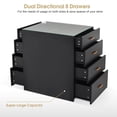 thumbnail image 4 of BarberPub Dual Directional Tool Cabinet, Barber Cabinet with 8 Storage Drawers, Styling Salon Station for Hair Stylist, Double-sided Tool Organizer with Glass 2017, 4 of 9