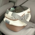 thumbnail image 4 of Richell Travel Carrier for Small Animals in Brown, Fits Rabbit's, Guinea Pigs or Small Dogs and Cats, 4 of 5