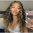 thumbnail image 2 of Highlight Wigs Natural Wave Ombre Synthetic wigs Unit Blonde Natural Looking P4/27 Long Curly Wigs for Women, 2 of 5