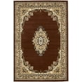 thumbnail image 1 of Unique Loom 3137479 4 6 feet (4' x 6') Mashad Area Rug, 4 x 6, Brown/Ivory, 1 of 1