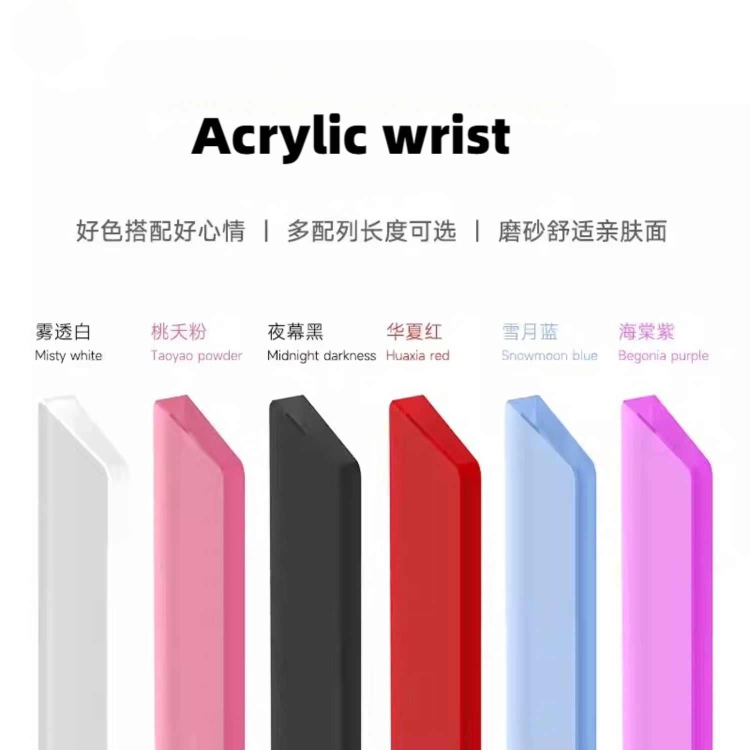 Gradient Acrylic Wrist Rest for Mechanical Keyboard, COLOR BAR Translucent Palm Rest for 65%/75%/TKL Aluminum Cases