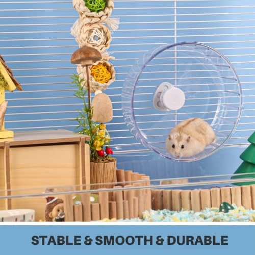 Silent Hamster Wheel, 6.7in Exercise Wheel for Gerbil, Dwarf Syrian Hamster, Rat, Mice