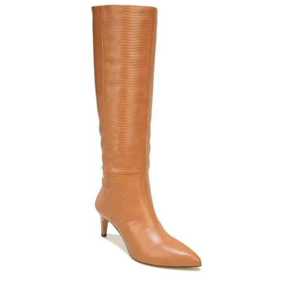 Sam Edelman Uma Copper Leather Pointed Toe Mid Heel Knee High Fashion Boots (Copper Leather, 10)