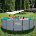 thumbnail image 4 of Summer Waves Canopy for Pools, for 20-24 ft Above Ground Frame Pool, Pool Accessory, for Adults, Unisex, Round, Cool Gray, Outdoor Use, 4 of 5