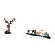 thumbnail image 5 of Figura de cabeza de ciervo,Adorno de cabeza de ciervo,estatua de animal decorativa,Escultura de pared,Escultura decorativa de pared con flores de metal estilo bohemio,Arte de pared rústico, 5 of 8