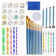 thumbnail image 2 of 44 Piece Mandala Dotting Tools DIY Painting Stencils Ball Palette Paint Brushes Multifunction Embossing Dot Kit for Canvas Rocks Coloring Drawing Crafting Art Supplies Handwork Decoration, 2 of 10