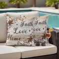 thumbnail image 4 of Texas Star Brown Outdoor Waterproof Pillow Covers, Farmhouse Retro Branches Wooden Grain Decorative Square Throw Pillowcase Sofa Cushion Sham for Patio/Couch/Chair, 16"x16" 2 Pack, 4 of 8