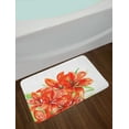 thumbnail image 2 of Watercolor Flower Bath Mat, Pastoral Themed Large Lilies in Vibrant Colors Habitus of Flora Artwork, Non-Slip Plush Mat Bathroom Kitchen Laundry Room Decor, 29.5 X 17.5 Inches, Red Green, Ambesonne, 2 of 2