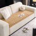 thumbnail image 2 of HUGNEO 28"x83" Plush Textured Sofa Seat Cushion, Non Slip Backing Couch Slipcover, Machine Washable Furniture Protector, Light Coffee, 2 of 13