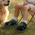 thumbnail image 6 of Pointodoor Spider Cobweb Shoes for Girls Little Kid Halloween Sneakers with Green Tie Dye Non-slip Athletic Trail Running Shoes Breathable Lightweight, 6 of 7