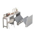 thumbnail image 4 of MODERNLUXE Twin Size Murphy Bed with Rotable Desk,Murphy Cabinet Chest Dresser Bed with Foldable Cushion for Guest Room,Small Space,Gray, 4 of 7