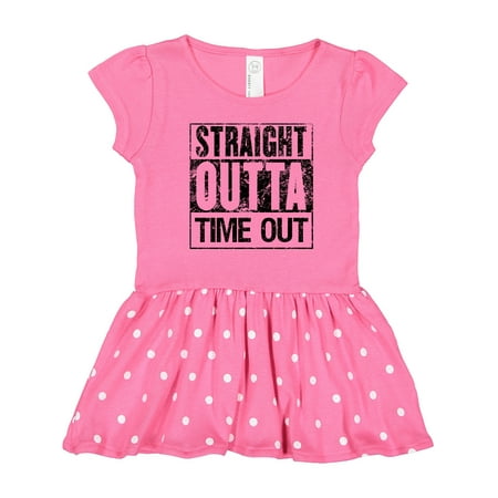 

Inktastic Straight Outta Time out Gift Toddler Girl Dress