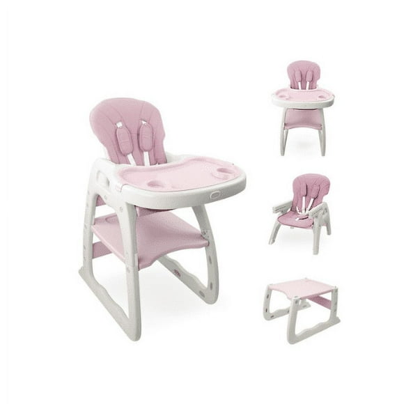 Silla Alta con escritorio color rosa