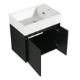 thumbnail image 4 of 24-Inch Bathroom Vanity with Sink, Soft-Close Doors & Floating Mount Design – Space-Saving Storage for Small Bathrooms with Eco-Friendly Plywood Construction, 4 of 9