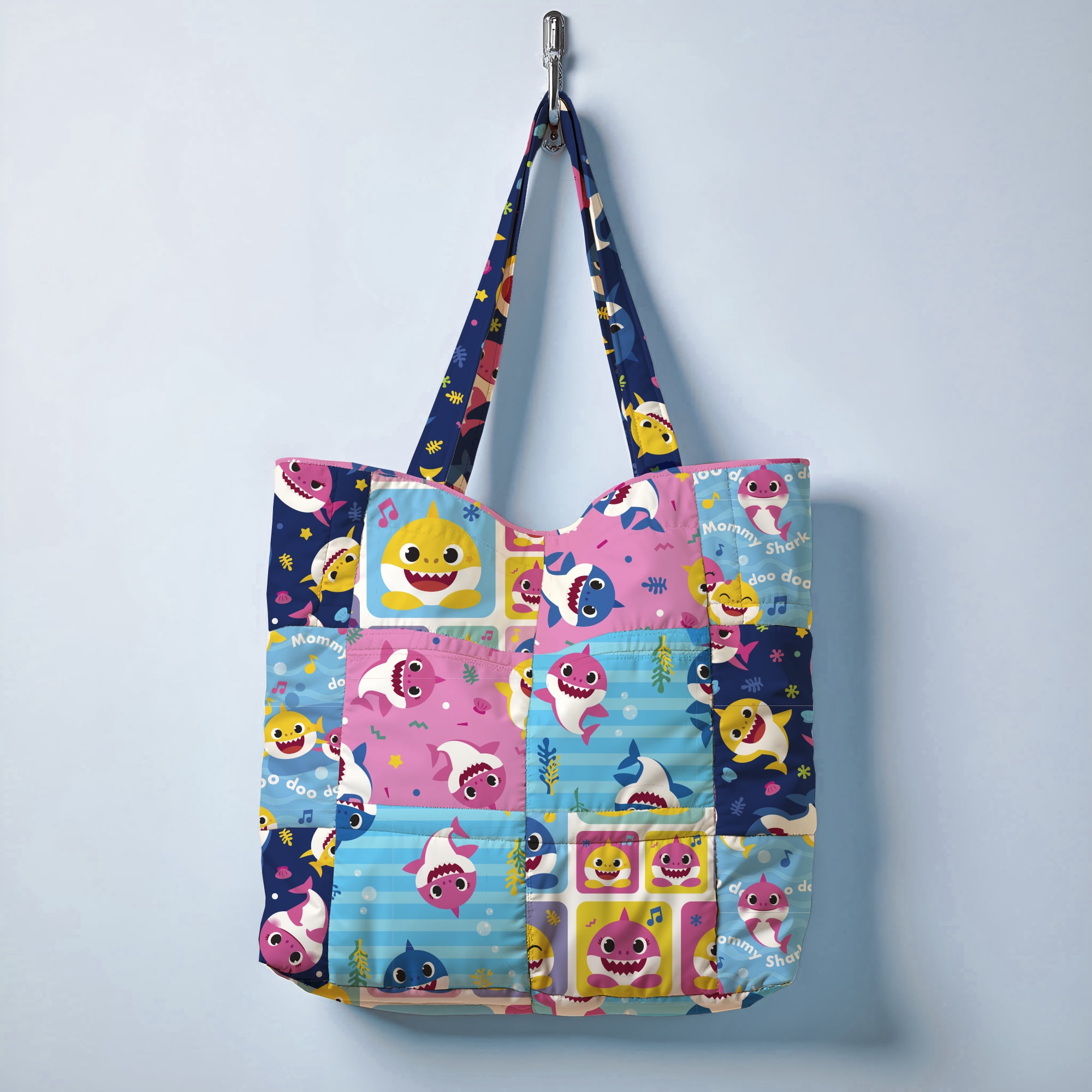 Baby Shark 18" x 21" 100% Cotton, Multi-color, for Quilting & Sewing, 5 Pieces