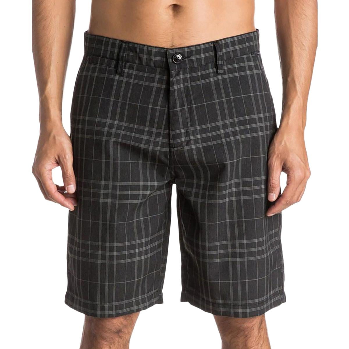 Quiksilver Quiksilver Mens Plaid Flat Front Shorts