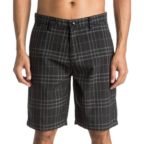 Quiksilver Quiksilver Mens Plaid Flat Front Shorts