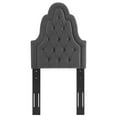 thumbnail image 2 of Modway Augustine Tufted Performance Velvet Twin Headboard in Charcoal, 2 of 8