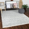 thumbnail image 1 of Abstract Stripe Plush Polypropylene Indoor Shag Area Rug, 1 of 10