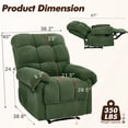 thumbnail image 5 of Villeston Recliner Chair for Living Room Manual Reclining Chair Single Sofa for Bedroom,Green, 5 of 7