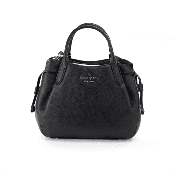 Kate Spade New York Women’s Pebbled Leather Dumpling Satchel Bag, Black