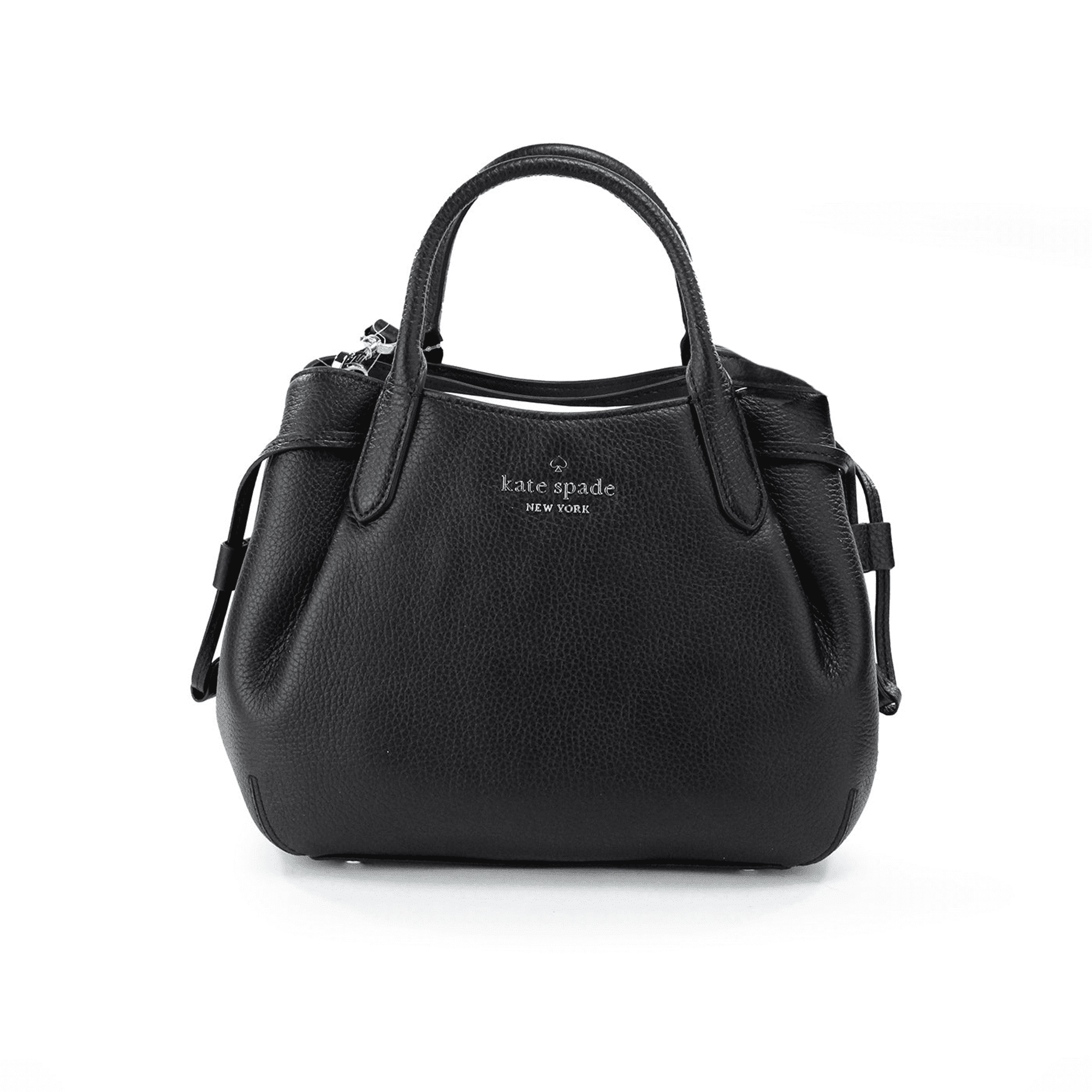 Kate Spade New York Women’s Pebbled Leather Dumpling Satchel Bag, Black