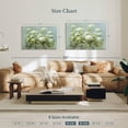 thumbnail image 4 of Elephant Stock White Hydrangea Garden Wall Art - Horizontal Canvas Wall Art - Living Room Wall Decor - Floral And Botanical Canvas - Gray And Blue Decor By Danhui Nai - 45" x 30", 4 of 8