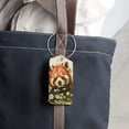 thumbnail image 6 of PhooArto 2 PCS Luggage Tag for Suitcase Bag Tags for Backpacks Baggage Handbag School Instrument Tag Label, Vintage Red Panda Daisy Flowers, 6 of 6