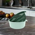 thumbnail image 6 of Factory Food Grade Double Drainage Basket, Plastic Sink Filter Basket, Vegetable Fruit Storage Basket Set, Kitchen Multi Functional Double Layer Strainer Bowl With Handles For Washing & Draining, 6 of 6
