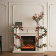 thumbnail image 5 of Christmas Garland for Mantle,Christmas Holly Garland with Berries and Leaves Artificial Garland Indoor Outdoor Decoration Greenery Hanging for Holiday Decoration Mantel Table Christmas Party(Red), 5 of 6