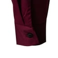 thumbnail image 5 of safuny Men's Slim Dress Shirt Burgundy Long Sleeve Button Down Casual Fashion Top Wine XL, 5 of 9