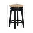 thumbnail image 7 of Home Square 25.5" Wood Swivel Counter Stool in Black - Set of 2, 7 of 7
