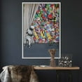 thumbnail image 4 of Abstract Art Canvas, Banksy Art, Behind the Curtain Art Canvas, Banksy Boy Art, Martin Watson Canvas, Banksy Colorful Graffiti Printed Canvas, Canvas Wall Decor - Rolled Canvas, 4 of 6