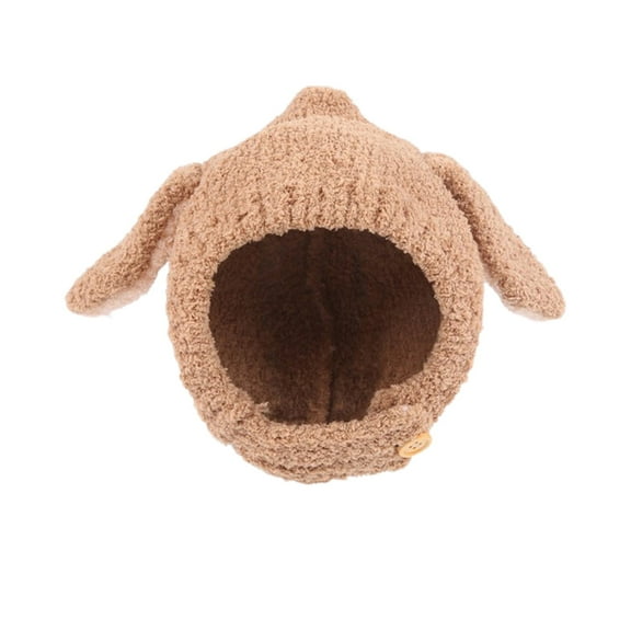 Winter Baby Beanie Pompom Knitted,Baby Winter Adjustable Hat Soft Warm Knitted Cute Ears Boys Girls,Girls Hat Toddler Hats(Size:0-2 Years)