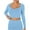 Sky Blue, variant on Timegard Womens Yoga Tops with Built in Bra Scoop Neck Long Sleeve Stretch Crop Top Athletic Workout Tops