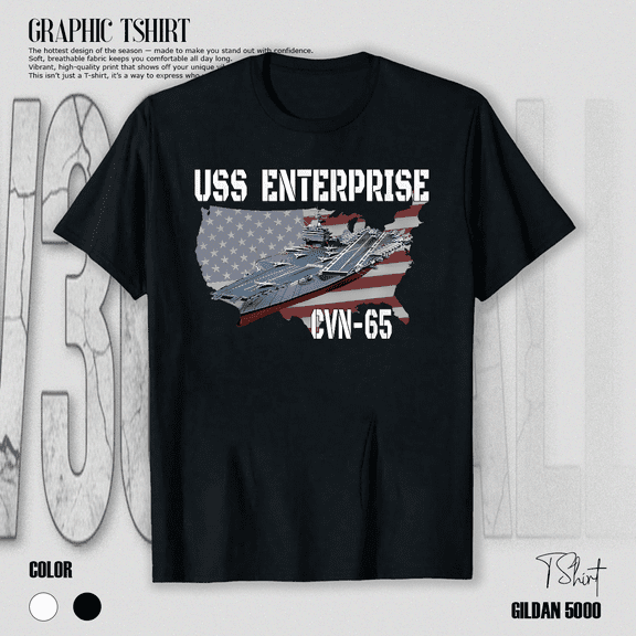 Aircraft Carrier Navy Veteran Military Gift USS Ship Graphic Unisex T-Shirt V12694, up to Size 5XL
