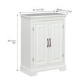 thumbnail image 4 of Teamson Home St. James Freestanding Two-Door Floor Accent Cabinet, White with Brushed Bronze handles, 4 of 12