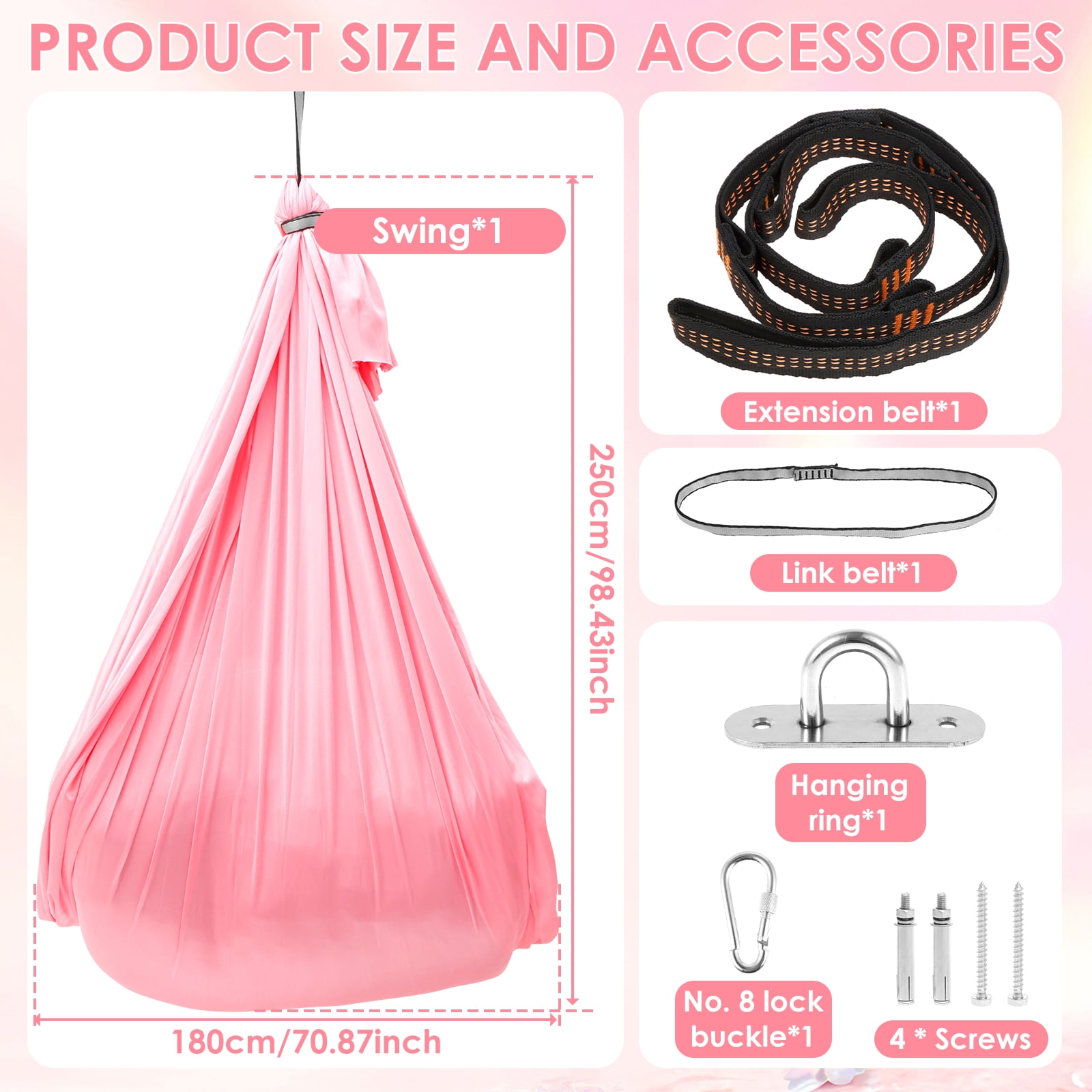 Cuddle Swing for Kid and Adult Polyester Indoor Swing Holds up to 200kg Portable Cuddle Hammock for Indoor and Outdoor Use