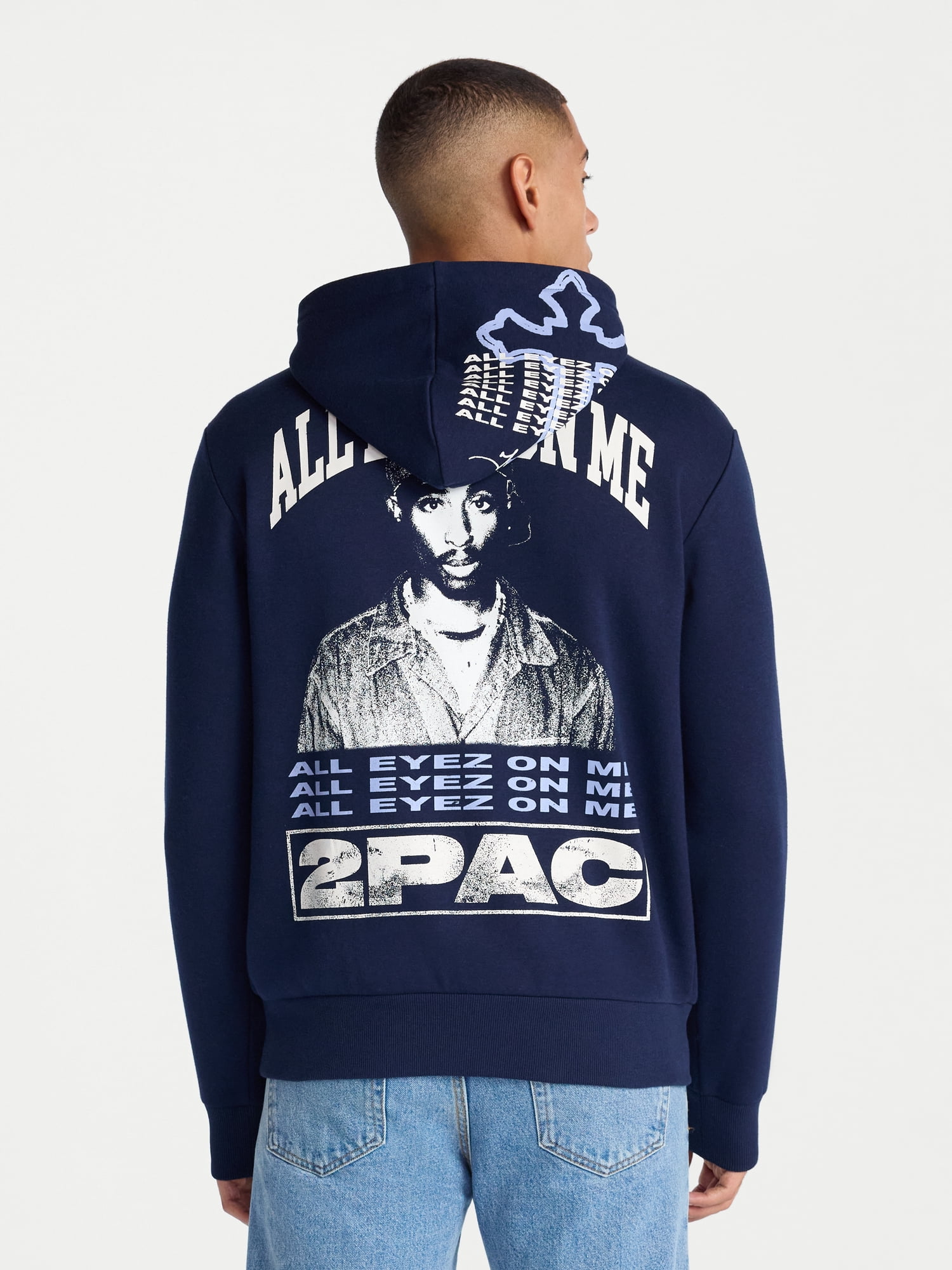 Tupac Men's and Big Men's Graphic Hoodie Sweatshirt, Sizes XS-5XL