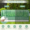 thumbnail image 6 of Topbuy 69” x 36” x 12” Galvanized Raised Garden Bed with Greenhouse Cover Raised Planter Box Kit with Roll-up Door 8PCS T Tags & A Pair of Gloves, 6 of 10