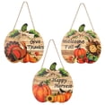 thumbnail image 2 of Advancent Letrero de calabaza de madera hecho a mano de color naranja para decoración elegante de Acción de Gracias para el hogar, añade Kits de decoración para fiestas, 2 of 6