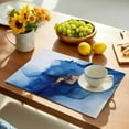 thumbnail image 5 of Placemats Set of 4, Abstract Ombre Blue Marble Place Mats White Modern Art Tablemats Washable Placemat Table Decoration for Kitchen Table Dinner Party Home Decor Indoor Outdoor 13x19 Inch, 5 of 9
