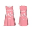 thumbnail image 4 of Lafuoo Happy Mother's Day Pattern Women's Sleeveless Dress, Round Tie Pocket Short Sleeve Dress Summer Clothing, Suitable for Vacation, Leisure, Work-XX-Large, 4 of 8