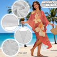 thumbnail image 4 of XYZCANDO Kaftan Dresses Plus Size Swimsuit Coverup Summer Bathing Suit Caftan Loungewear Beach Dress Art Flowers Bikini Cover Up Oversized Beach Robe Hawaiian Dresses Flowy Resort Wear, 4 of 7