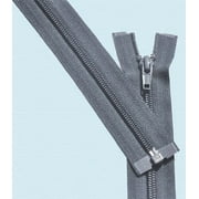 ZipperStop Wholesale Authorized Distributor YKK 30" inch Nylon Coil Jacket Zipper YKK #5 Medium Weight Separating - Dark Grey 579 (1 Zipper/pack) Crafter's Special