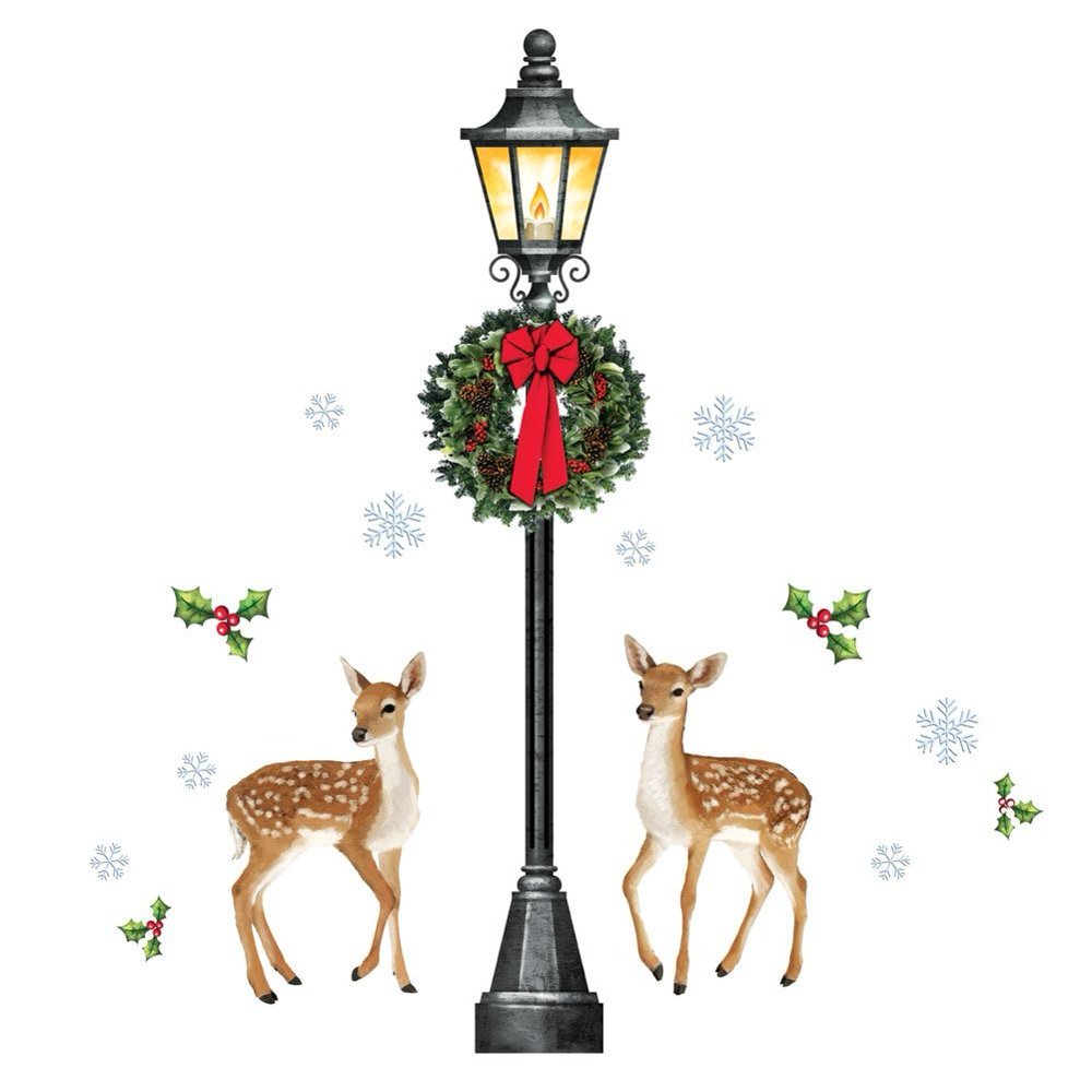 Holiday Deer Lamp Post Garage Arrange these however you