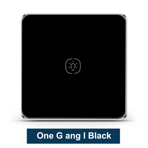 Tuya ZigBee Light Smart Switch Home Office Control táctil inalámbrico Interruptor de lámpara WiFi Panel de control inteligente, Negro, 1 unidad seitruly EL001893-04B