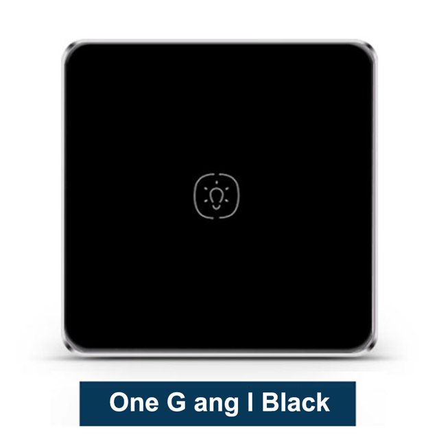 Tuya ZigBee Light Smart Switch Home Office Control táctil inalámbrico Interruptor de lámpara WiFi Panel de control inteligente, Negro, 1 unidad Speravity EL001893-04B