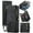 Black, variant on Decase for Samsung Galaxy S24 Ultra Zipper Flip Folio Leather Wallet Case,with Wrist Strap Card Slot Stand,Magnetic Detachable Purse Shockproof Anti-Fall Full Body Protection Case Cover,Darkbrown