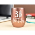 thumbnail image 3 of 30th Birthday Gifts for Women – Rose Gold 12oz Tumbler with Lid for Wine or Coffee- Unique Gift Idea for Her, Best, Glass, Cup, Dirty 30, 3 of 6